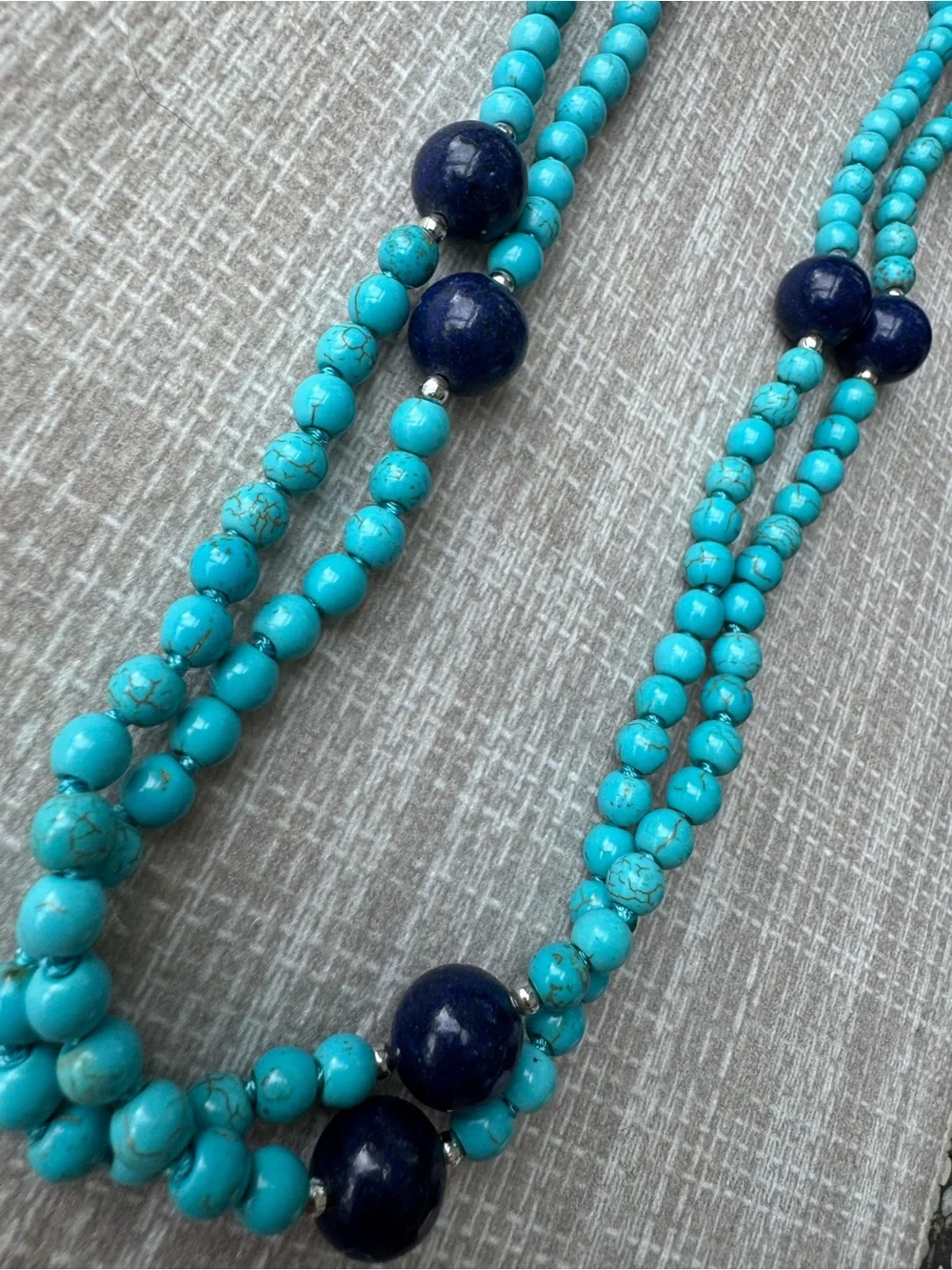 NWOT Polo Ralph Lauren Turquoise and Lapis Lazuli Necklace